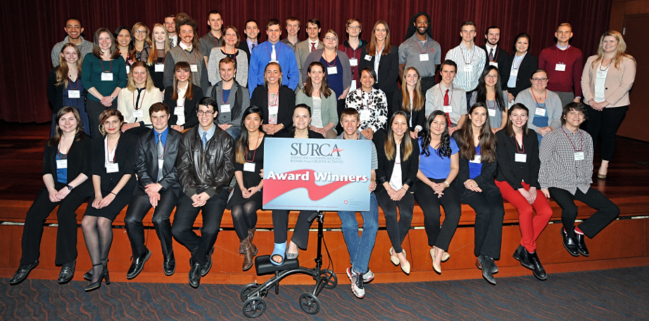Group photo of SURCA 2017 award winners